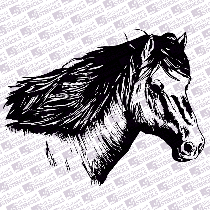 Horse Head Silkscreen Stencils