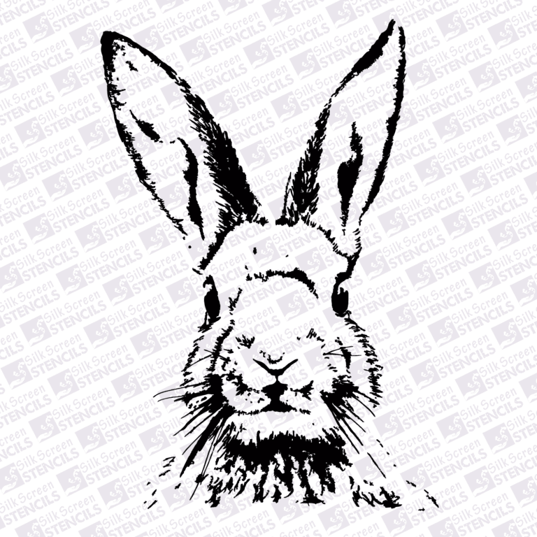 Rabbit Head 2 | Silkscreen Stencils
