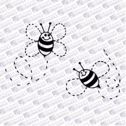 Bees flying