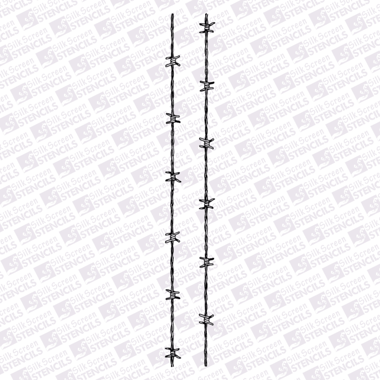 Border barbed wire Silkscreen Stencils