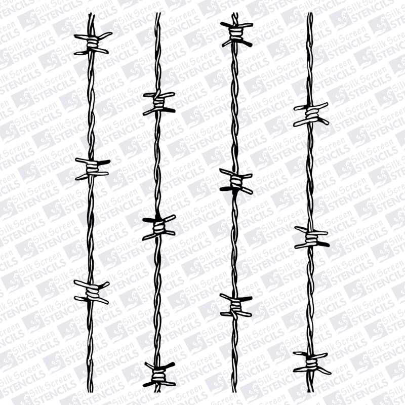barbed wire lrg | Silkscreen Stencils