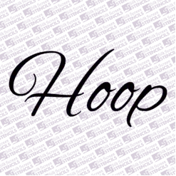 cursive Hoop