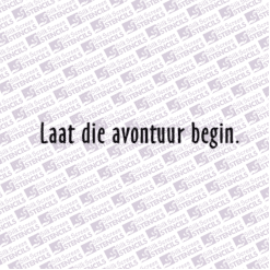 Laat die avontuur begin
