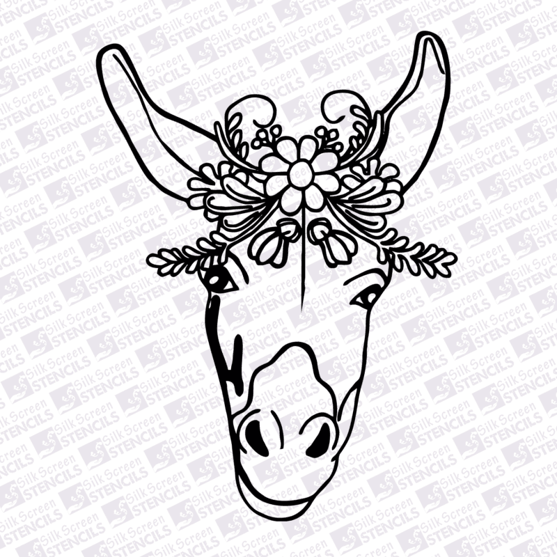 Boho Donkey Head Silkscreen Stencils