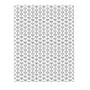 Black and white silkscreen stencil pattern with semi-circular designs for arts and crafts.