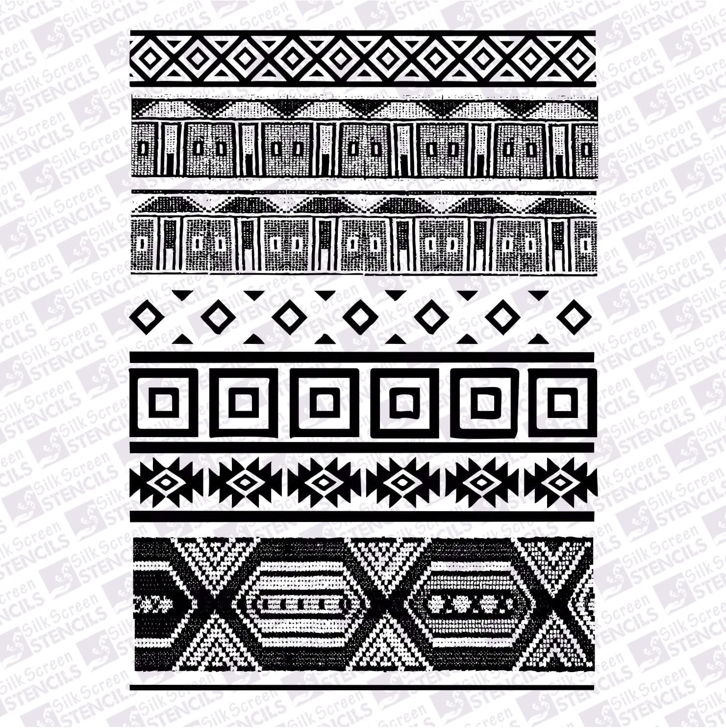 Ndebele pattern | Silkscreen Stencils