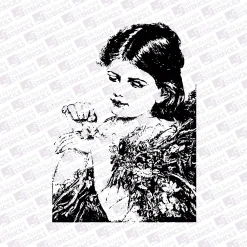 Girl with flowers